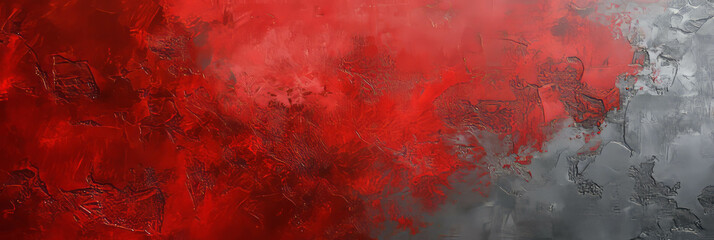 Poster - bright mottled red and gray textured backdrop with highlights and depth