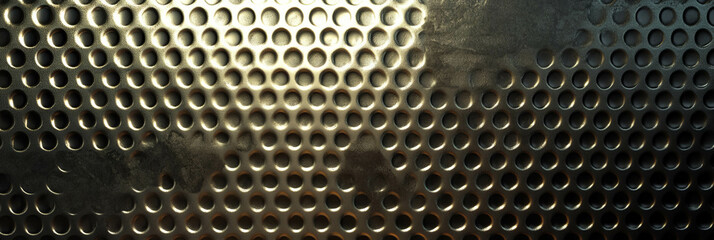 Poster - Texture studies of nylon mesh netting and corrugated steel showcasing sheen and detail