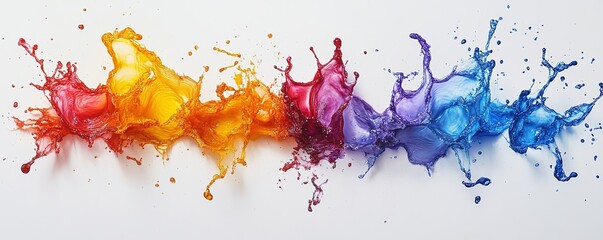 Poster - Dynamic splash of colorful liquid art studio setting high-resolution image abstract concept vibrant environment