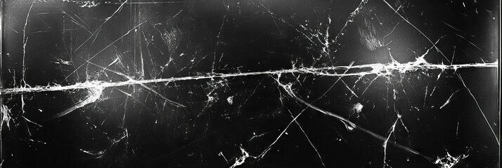 Poster - Scanned film texture with scratches and uneven grain showing high reflectivity