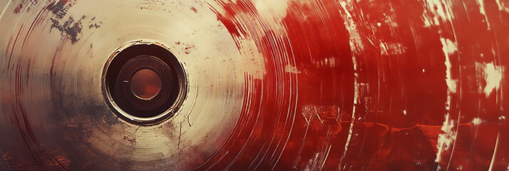 Poster - Texture of scanned film revealing fine circular scratches and subtle grain in soft shadows