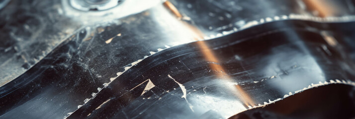 Poster - Textured surface of scanned film showcasing swirling scratches and uneven grain patterns