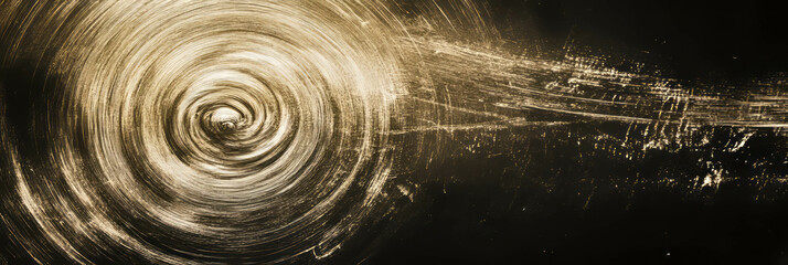 Poster - Swirling textures of scanned film with fine scratches and grain over black backdrop