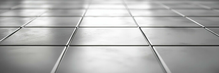 Poster - Simple grid pattern texture in light gray tones for minimalistic design