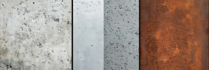 Poster - textured surfaces of smooth nylon, rough concrete, and rusted metal create striking contrasts