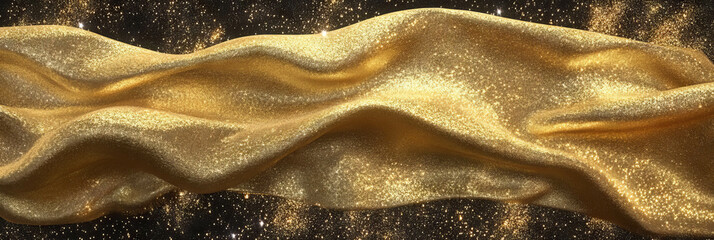 Poster - Textured stretch nylon lycra combined with polished gold and grainy dust creates an elegant visual