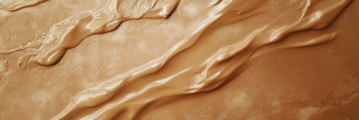 Poster - Unique umber brown wall texture reveals rich stained surface details