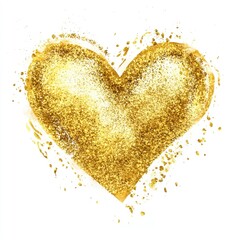 Wall Mural - Gold glitter heart