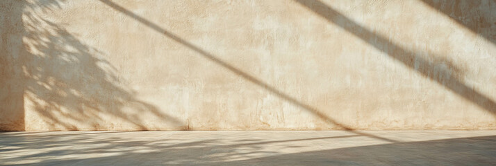 Poster - Elegant biscuit putty wall with sand beige texture and intriguing grunge details