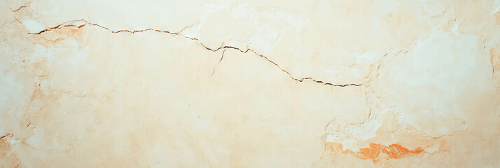 Poster - Elegant shell coffee tan beige wall texture with wide cracks and rough grunge details