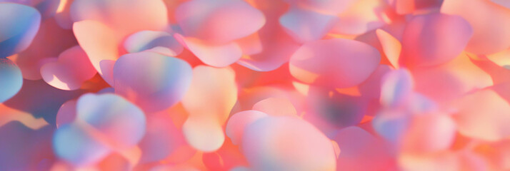 Poster - Stylized flowers with varied colors create a vibrant and cheerful banner background