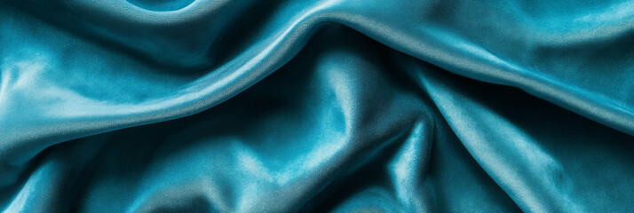 Poster - Textured turquoise suede with soft highlights and varied nap for banner background design