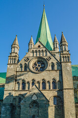 Wall Mural - Medieval Nidaros Cathedral in Trondheim, Norway