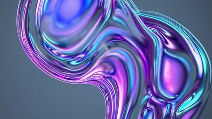 Fototapete - Slow Motion Shot of a Beautiful Abstract Wave Background – Static Shot, Radiant Soap Bubble Texture Effect, Dreamy Hazy Clouds, Soft Iridescent Colors, Hypnotic Flowing Motion, Surreal 3D Rendered 