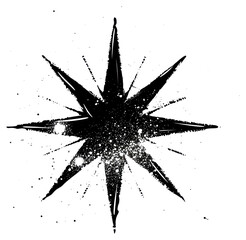Poster - png blink star illustration design black.