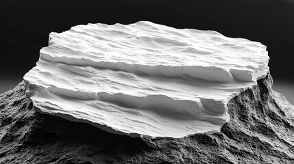 Poster - White rock formation, dark background, product display