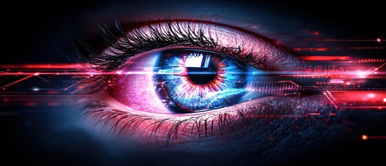 Poster - Cybernetic Eye: Digital Fusion of Humanity and Technology