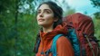 © ABIDZAR ALFAREZ - Woman hiker forest backpack adventure nature travel