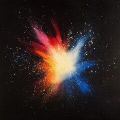 Wall Mural - Vibrant Explosion of Colors in Space