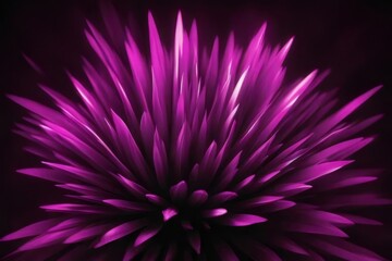 Canvas Print - Abstract purple spiky plant form.