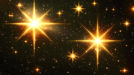 Wall Mural - sparkling shining stars