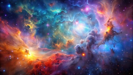 Wall Mural - beautiful and colorful of a nebula in space , galaxy, stars, cosmos, astronomy, celestial, outer spa