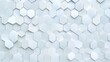 © Nguyen - Abstract 3D Render: Textured Hexagon Pattern in Light Blue and White AI Generated
