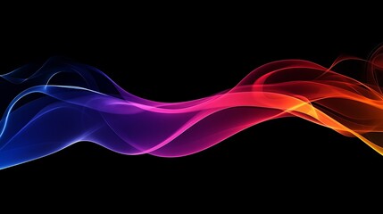 Poster - Abstract Colorful Wave Design: A Vibrant Symphony of Hues