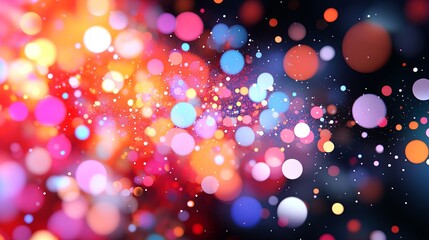 Poster - Colorful abstract bokeh composition creates a vibrant and energetic atmosphere in a creative setting