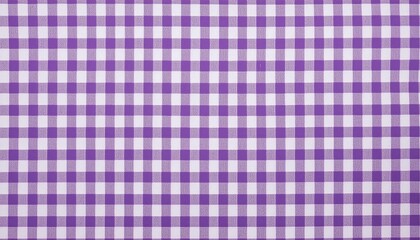 Fototapete - Purple and white checkered tablecloth pattern. Tablecloth seamless pattern. Purple color. 