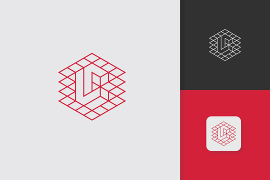 c logo design vector template