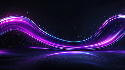 Electric neon abstract background with glowing neon streaks and light waves representing energy and digital design.
