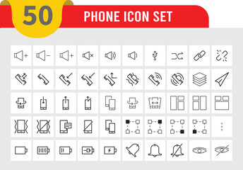 Poster - Contact icon collection. Editable Stroke line vector. Small user interface line icon symbols for apps and websites