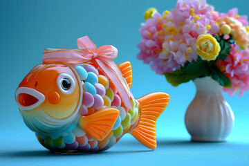 Poster -  fish candy jar