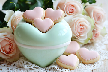 Wall Mural -  heart cookie jar