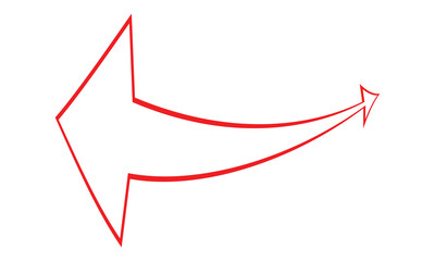 Fototapete - Red arrow icon on white background. Double headed curve red arrow icon on white background. Direction symbol. Arrow icon for web site design logo design and app design. 
