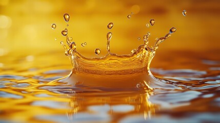 Poster - Crown shaped water splash with colorful liquid in bright vibrant shades and realistic details