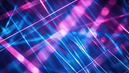 Poster - Neon lines intersecting, abstract background, vibrant colors