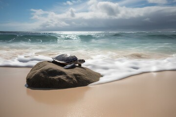 Wall Mural - waves on the beach