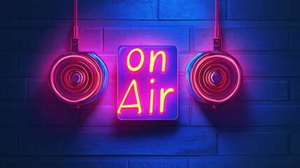 Poster - A vector illustration of a neon 