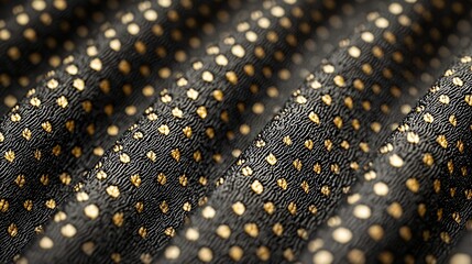 Sticker - Black fabric with gold dots, draped texture