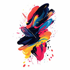 Poster - Colorful vector illustration of paint splatter on a white background