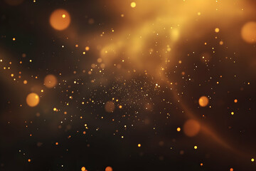 Wall Mural - a background of golden glitter and bokeh lights, creating an elegant