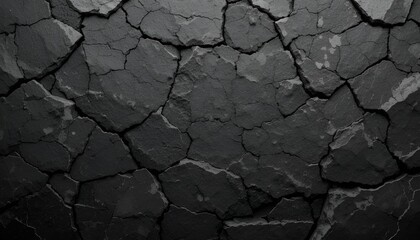 Aufkleber - Dry and cracked earth texture,Textured black cracked surface background. dry cracked black surface

