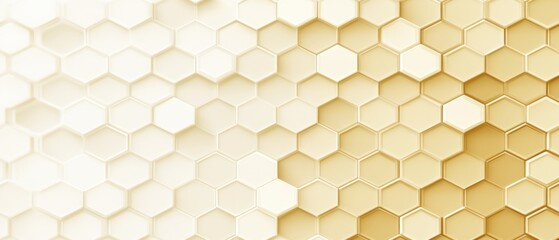 Wall Mural - Abstract honeycomb pattern in warm golden tones