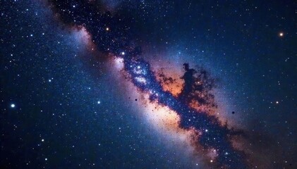 milky way galaxy panorama with stars and space dust, cosmos, cosmos