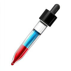 Aufkleber - Lab dropper with red and blue liquid