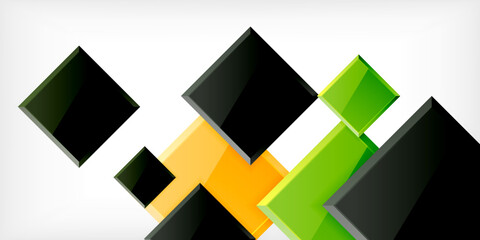 Wall Mural - shiny glossy metallic or plastic square design background. vector illustration for wallpaper, banner