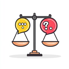 Weighing Choices; Question vs. Solution; Balanced Scales; Decision Making