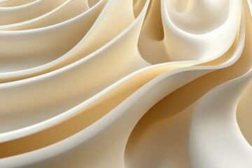 Wall Mural - elegant cream fabric surface with soft drapes and textures